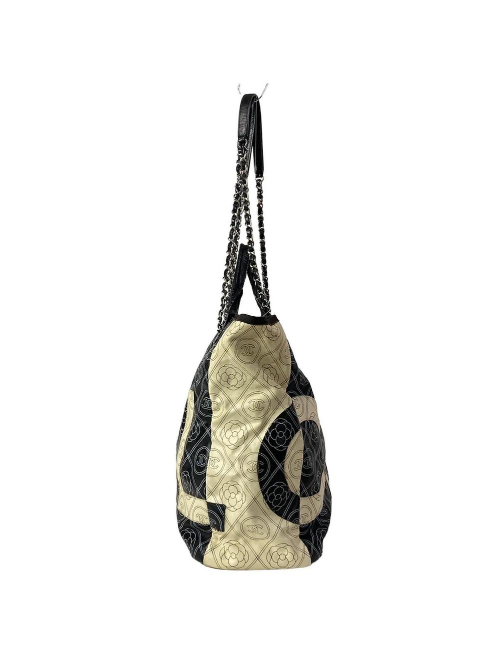Chanel Large Shopping Bag Black Cream #310325C20B - Picture 2 of 15